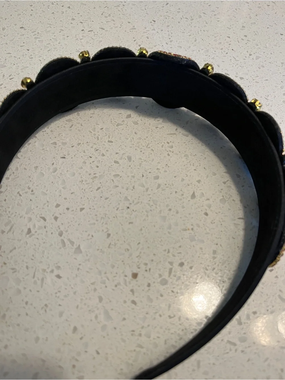 Beaded‎ red fake turquoise headband